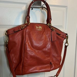 Coach Madison Lindsey Burnt Orange Satchel